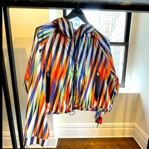 NWT Colorful cropped rain jacket